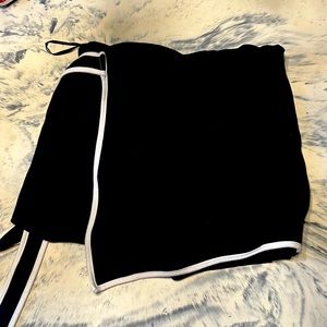 Black shorts with a skirt like front